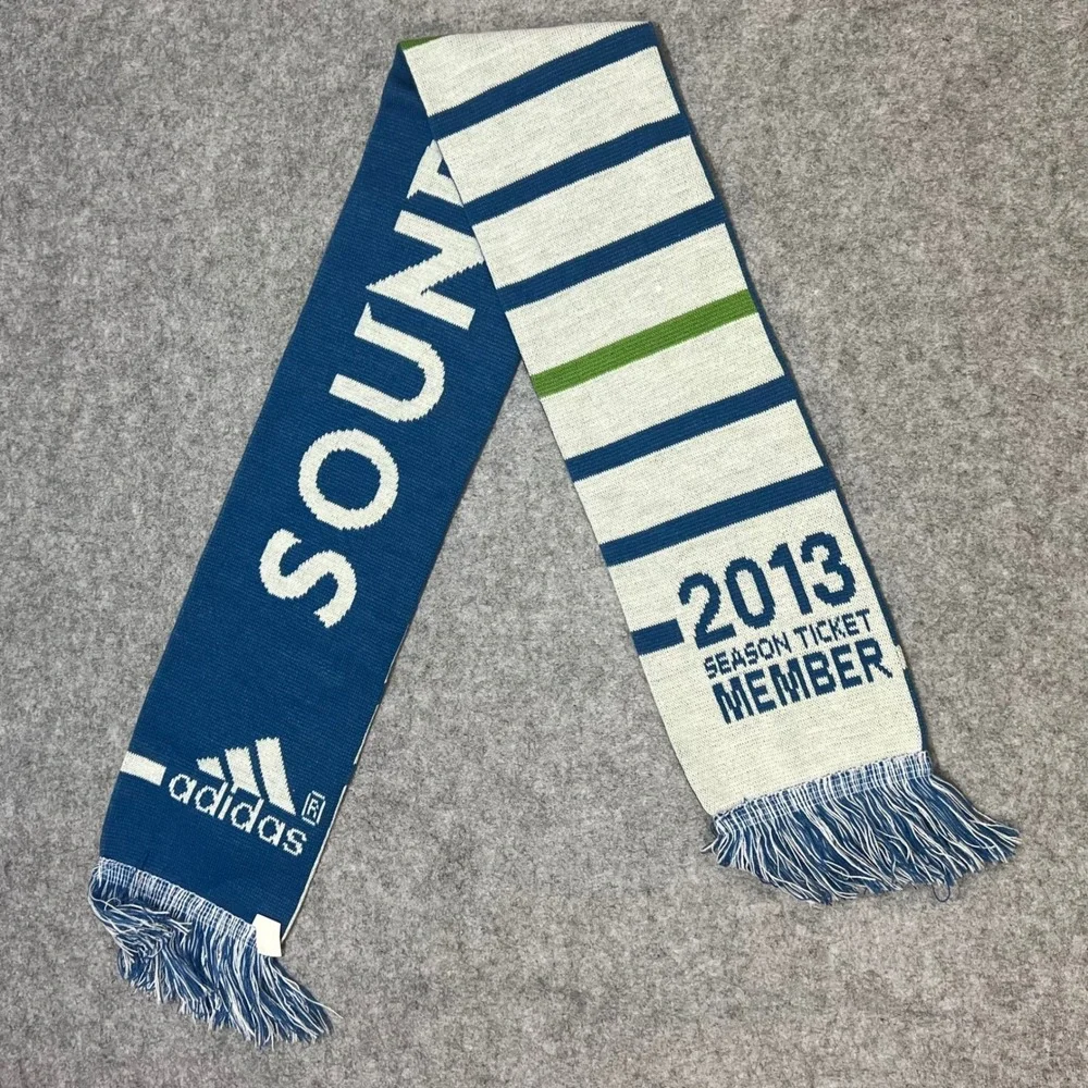 Seattle Sounders FC 2013 Season Ticket‎ Member Scarf Adidas Blue White Green